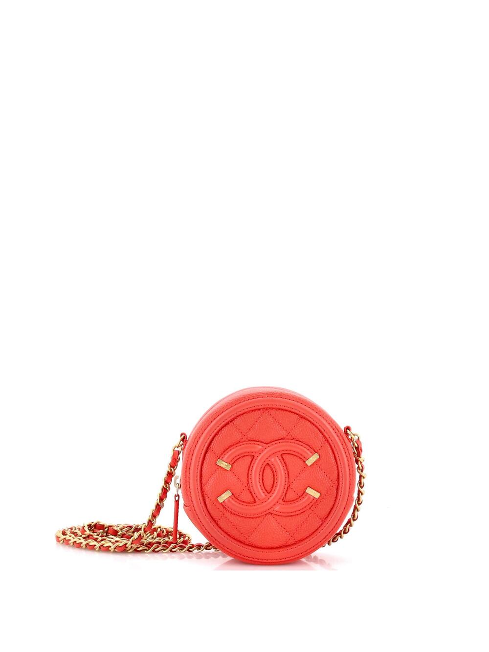 Chanel Filigree Round Clutch With Chain #287681C26B